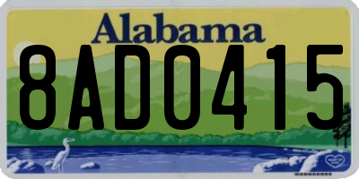 AL license plate 8AD0415