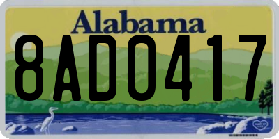 AL license plate 8AD0417