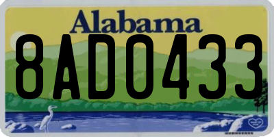 AL license plate 8AD0433