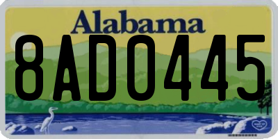 AL license plate 8AD0445