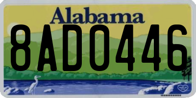 AL license plate 8AD0446