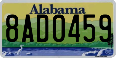 AL license plate 8AD0459