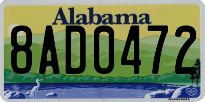 AL license plate 8AD0472