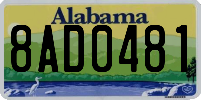 AL license plate 8AD0481