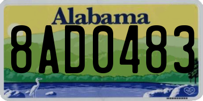 AL license plate 8AD0483