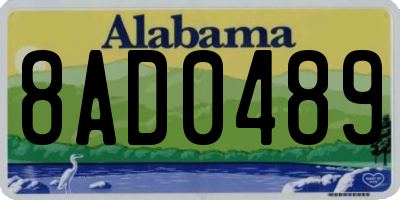 AL license plate 8AD0489