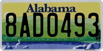 AL license plate 8AD0493