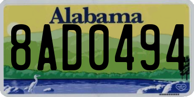 AL license plate 8AD0494
