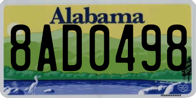 AL license plate 8AD0498
