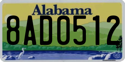 AL license plate 8AD0512