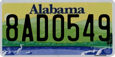 AL license plate 8AD0549