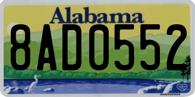 AL license plate 8AD0552