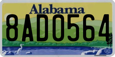AL license plate 8AD0564