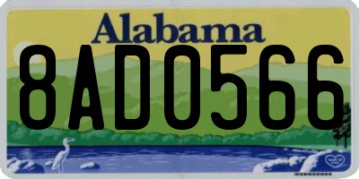 AL license plate 8AD0566