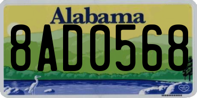 AL license plate 8AD0568