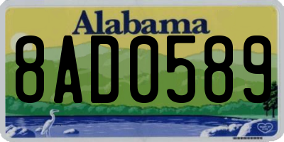 AL license plate 8AD0589