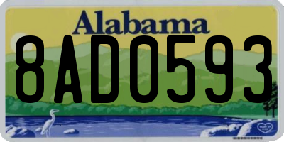 AL license plate 8AD0593