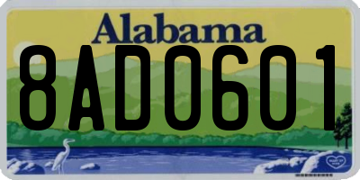 AL license plate 8AD0601