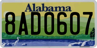 AL license plate 8AD0607