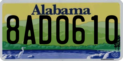 AL license plate 8AD0610