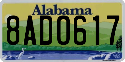AL license plate 8AD0617