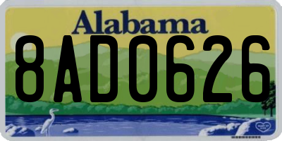 AL license plate 8AD0626