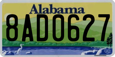 AL license plate 8AD0627