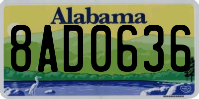 AL license plate 8AD0636