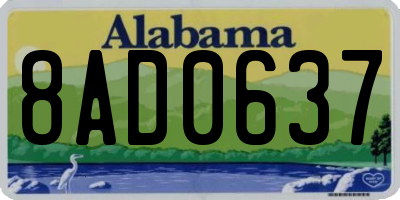 AL license plate 8AD0637