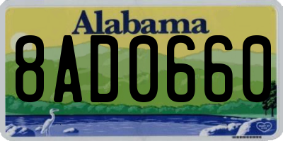 AL license plate 8AD0660