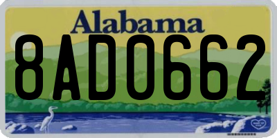 AL license plate 8AD0662
