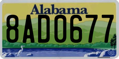 AL license plate 8AD0677
