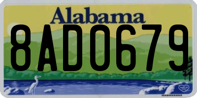 AL license plate 8AD0679