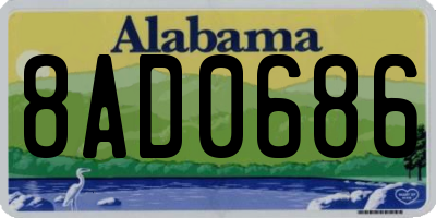 AL license plate 8AD0686