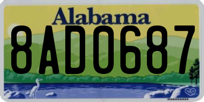 AL license plate 8AD0687