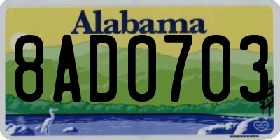 AL license plate 8AD0703