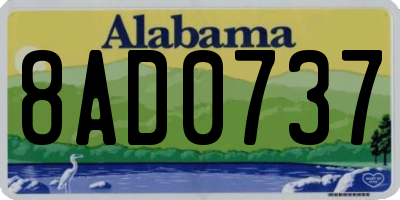 AL license plate 8AD0737
