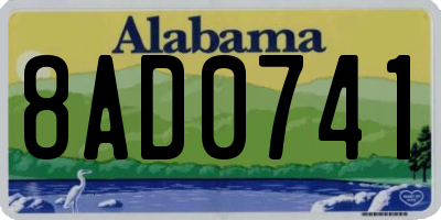 AL license plate 8AD0741