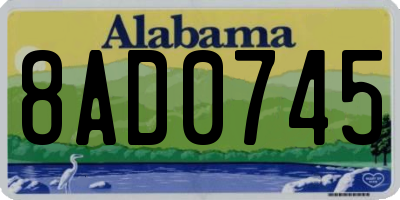 AL license plate 8AD0745