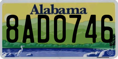 AL license plate 8AD0746