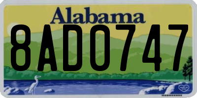 AL license plate 8AD0747