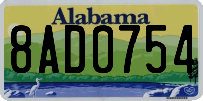 AL license plate 8AD0754