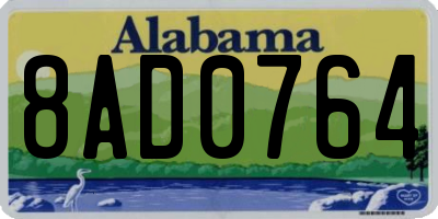 AL license plate 8AD0764