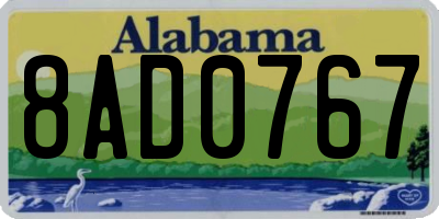 AL license plate 8AD0767