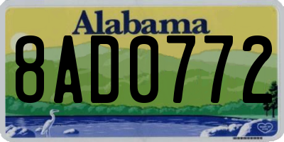 AL license plate 8AD0772