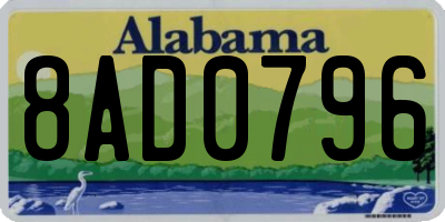 AL license plate 8AD0796