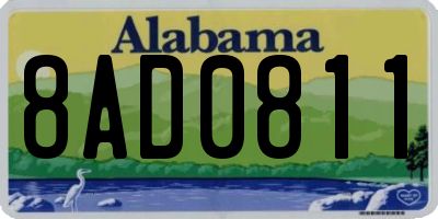 AL license plate 8AD0811