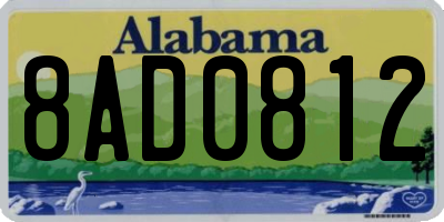 AL license plate 8AD0812