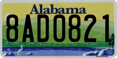 AL license plate 8AD0821