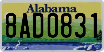 AL license plate 8AD0831